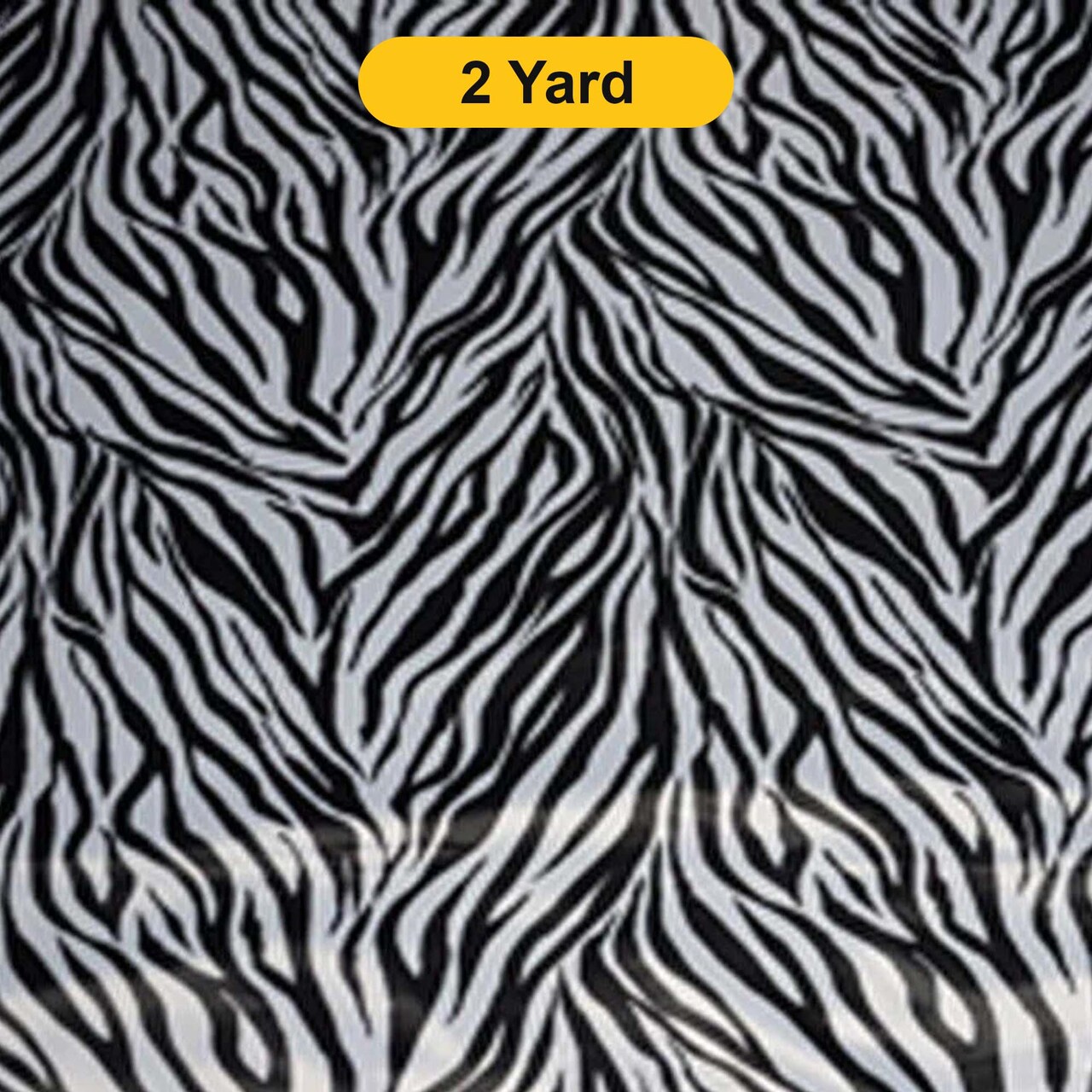 Black White Zebra Print Fabric 60" Wide Satin Dull Satin Design